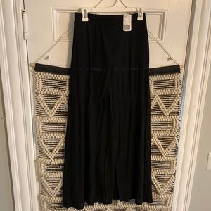 Forever 21 Black Layered Maxi Skirt